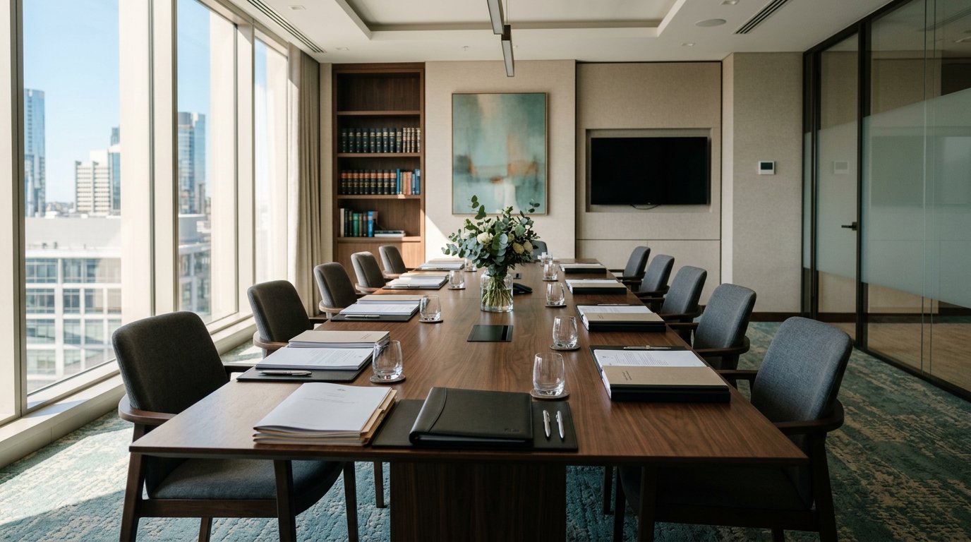 A professional conference room
